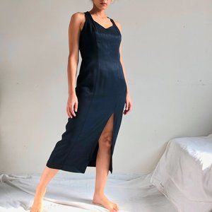 Vintage 90s goth Black Maxi Dress